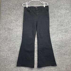 Express Jens Women's SZ 8s 70's Flare Low Rise Black Wide Leg